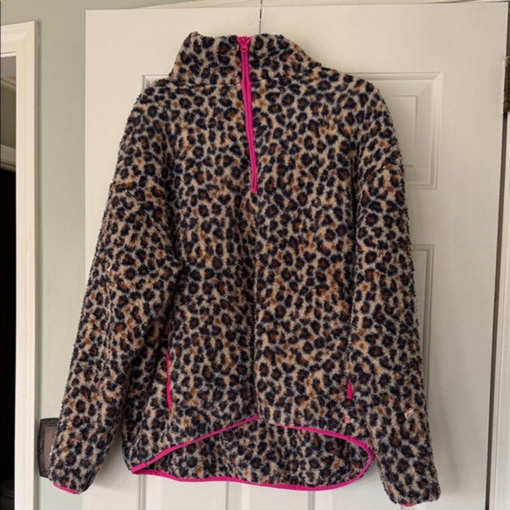 Crown & Ivy Animal Print Teddy Jacket